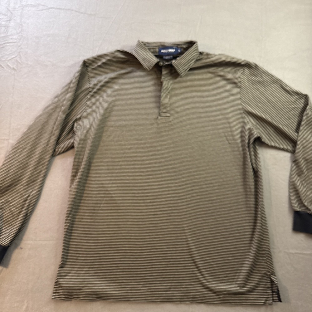 Polo Golf Ralph Lauren Men's Long Sleeve Polo Stripes Sz Large